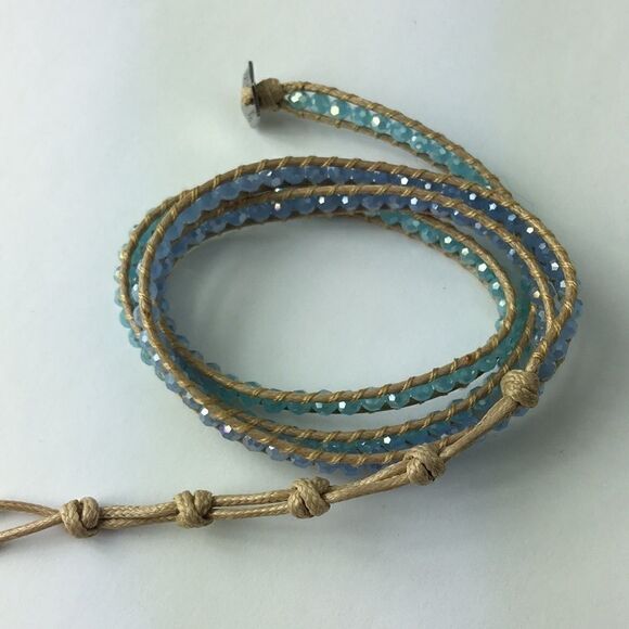 NEW Katie Soleil ombre teal blue Wrap bracelet - Picture 3 of 6